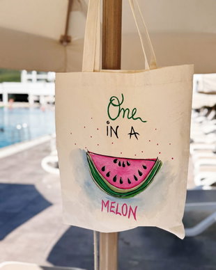 Sacoșă pictată Melon