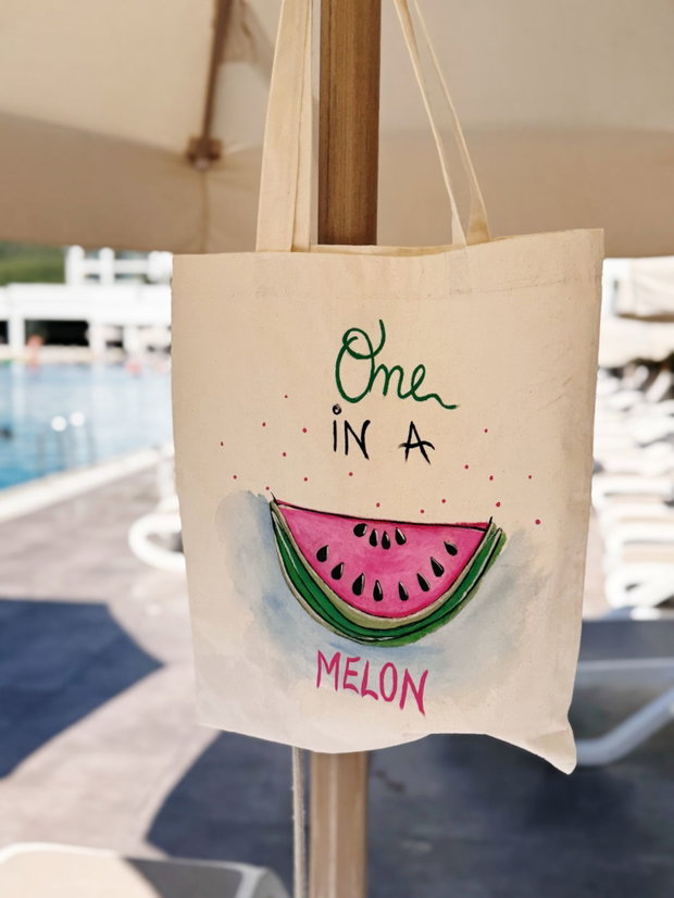 Sacoșă pictată Melon
