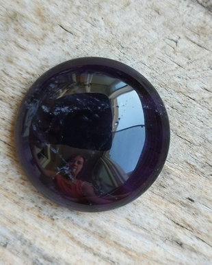Cabochon ametist, 30 mm, 8.6 mm grosime