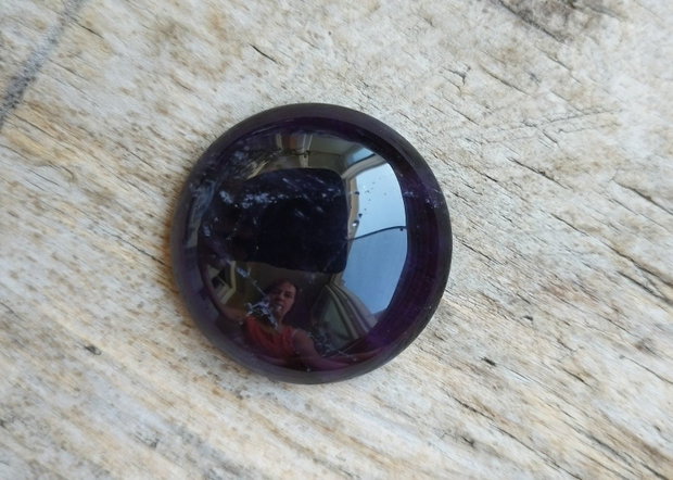 Cabochon ametist, 30 mm, 8.6 mm grosime