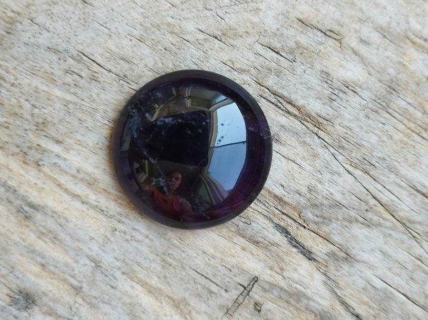 Cabochon ametist, 30 mm, 8.6 mm grosime