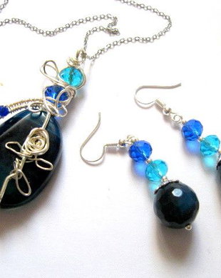 set bijuterii cu agate  52756