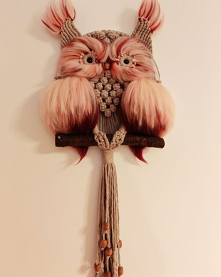 Bufniță macrame