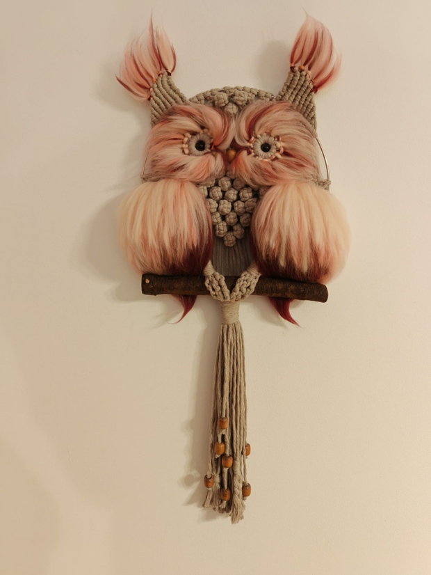 Bufniță macrame