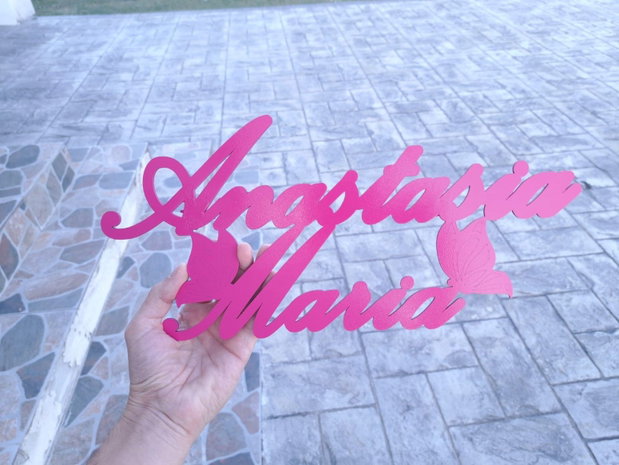 Nume decorativ personalizat decupat