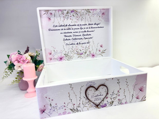 Cutie trusou botez - Wild pink flowers