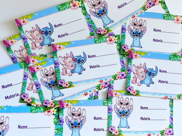 Etichete școlare Stitch