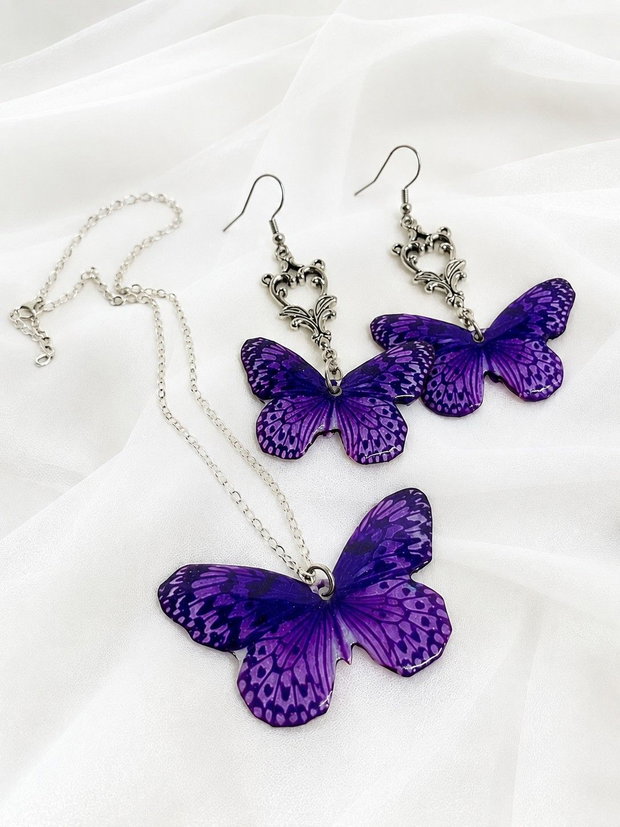 Set bijuterii Fluturi 02455