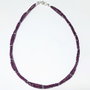 Colier argint 925 cu granat si hematit