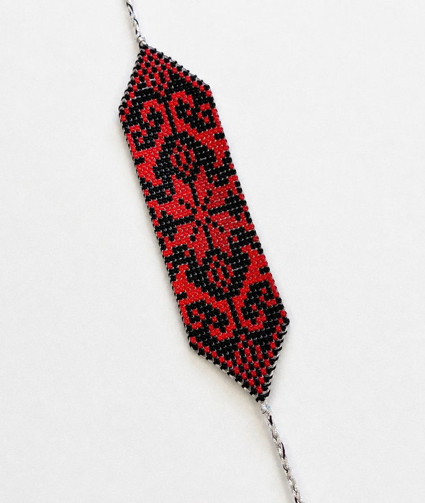 Bratara rosu negru