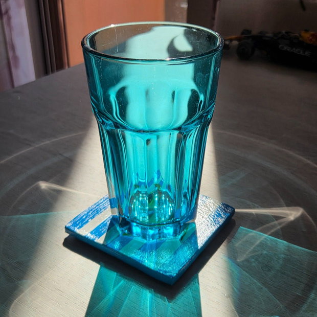 Coaster (suport de pahar) handmade din lut - Amalfi Lemon