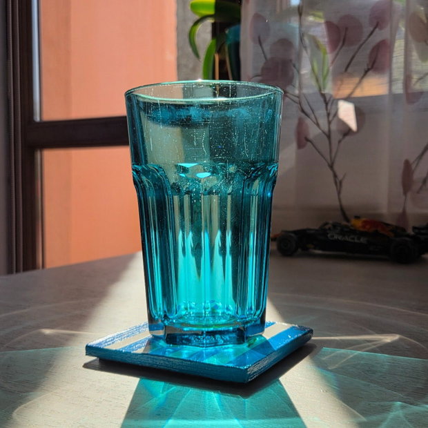 Coaster (suport de pahar) handmade din lut - Amalfi Lemon