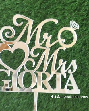 Topper personalizat tort nunta