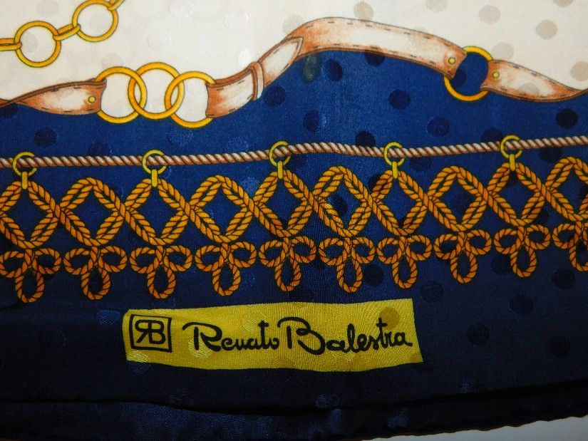 RENATO BALESTRA -esarfa noua, originala, matase naturala, deosebita,