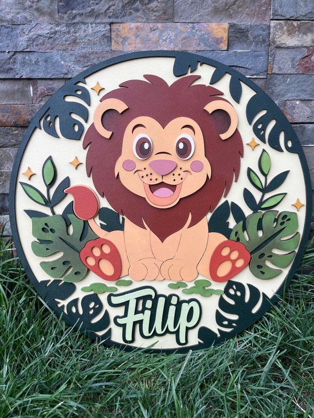 Tablou decorativ personalizat din MDF pictat pentru camera copilului