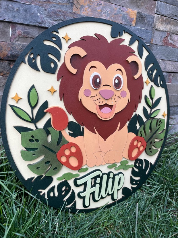 Tablou decorativ personalizat din MDF pictat pentru camera copilului