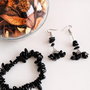 Set Cercei & Brățară Handmade Obsidian
