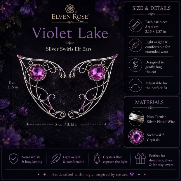 Cercei Urechi de elf Violet Lake