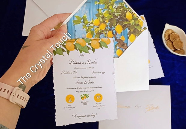 Invitații nuntă - stil italian