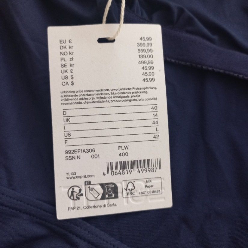 Costum de baie întreg nou original Esprit