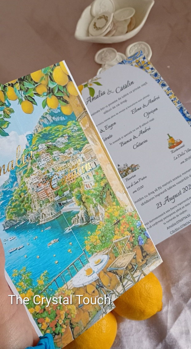 Invitații nuntă - stil italian