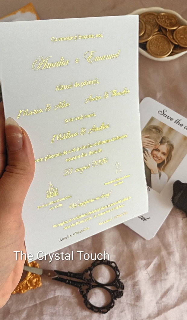 Invitații nuntă - poza mirilor