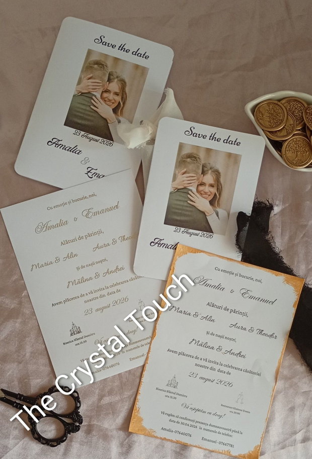 Invitații nuntă - poza mirilor