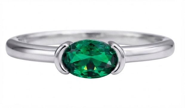 Inel Diamant smarald HC si Argint 925 - IN1539 - Inel piatra verde, inel cadou, bijuterii cadou, bijuterii mireasa, inel logodna, cadou sotie, cadou romantic, cadou iubita