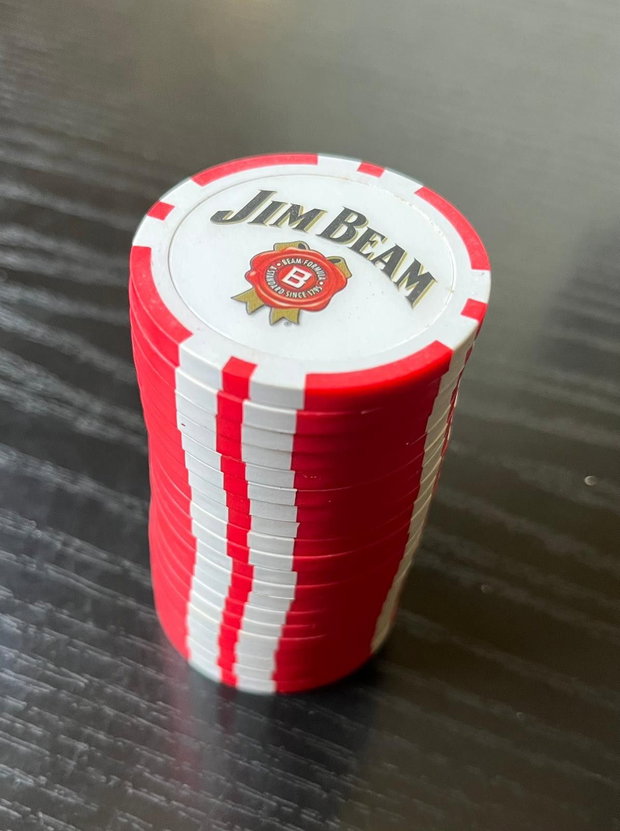 Set 20 Jetoane Poker Jim Beam Ediție de Colecție Aniversară (1995)