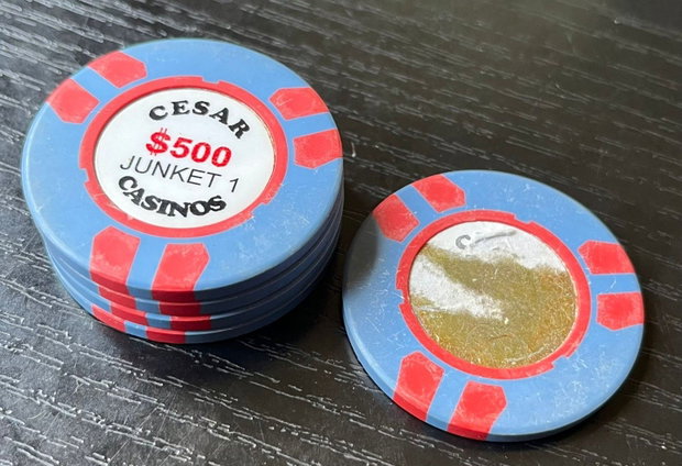 Memorabilia Casino București Jetoane originale Cesar Casinos $500 Ediție Junket VIP