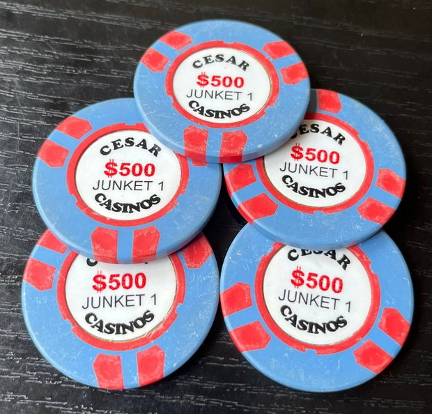 Memorabilia Casino București Jetoane originale Cesar Casinos $500 Ediție Junket VIP