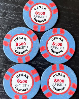 Memorabilia Casino București  Jetoane originale Cesar Casinos $500 Ediție Junket VIP