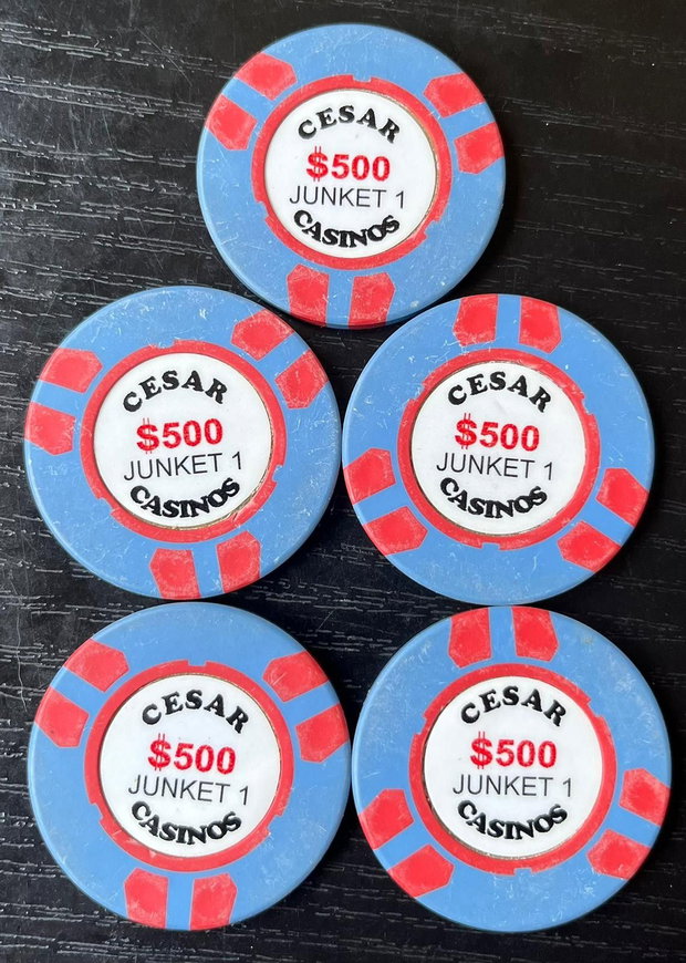 Memorabilia Casino București Jetoane originale Cesar Casinos $500 Ediție Junket VIP