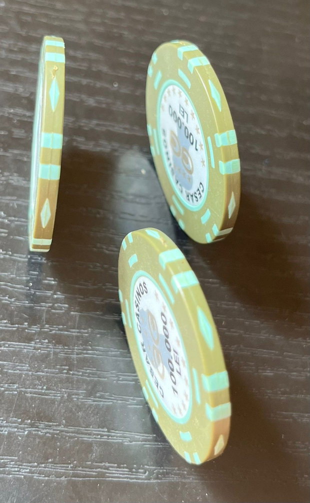 Set 3 Jetoane Casino Vintage Cesar Casinos București Anii 90 Piese Rare de Colecție