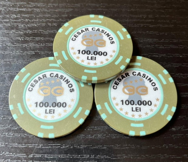 Set 3 Jetoane Casino Vintage Cesar Casinos București Anii 90 Piese Rare de Colecție