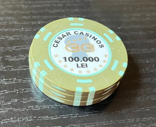 Set 3 Jetoane Casino Vintage Cesar Casinos București Anii 90 Piese Rare de Colecție