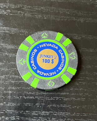 Jeton Cazinou Vintage București Nevada Casinos  Junket 100$ Anii '90