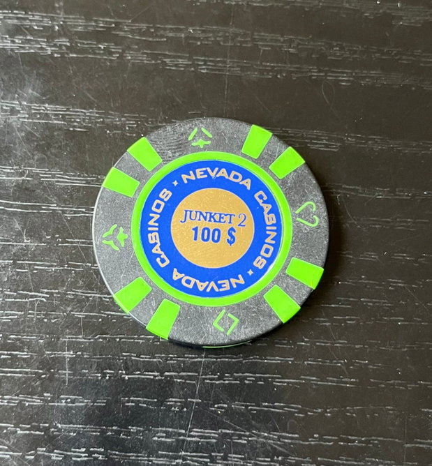 Jeton Cazinou Vintage București Nevada Casinos Junket 100$ Anii '90