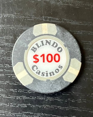 Jeton Casino Blindo București $100  Piesă Rară de Colecție Anii 90