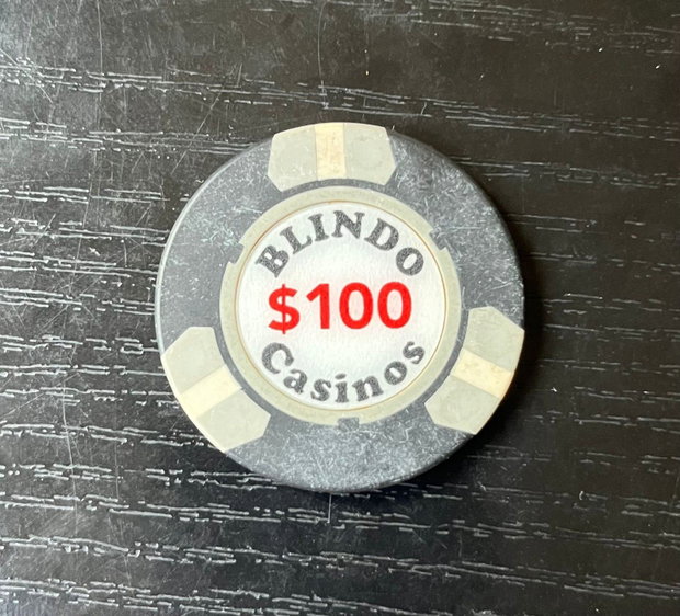 Jeton Casino Blindo București $100 Piesă Rară de Colecție Anii 90