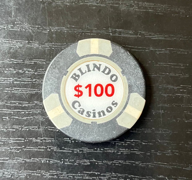 Jeton Casino Blindo București $100 Piesă Rară de Colecție Anii 90