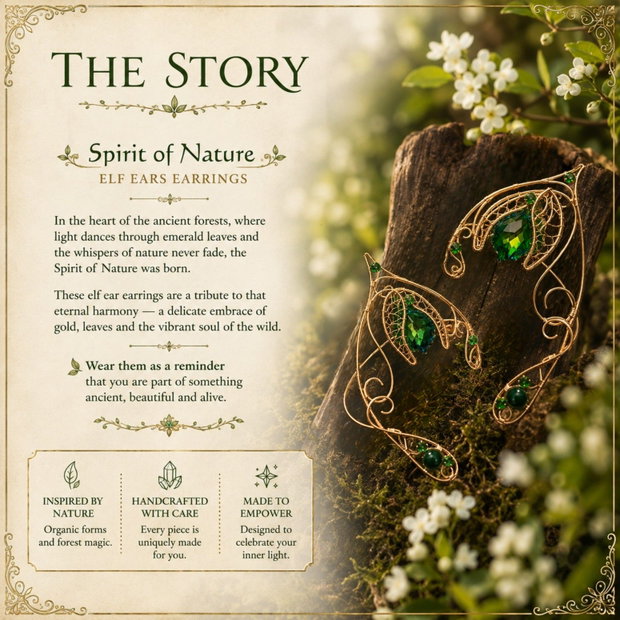 Cercei urechi de elf Spirit of Nature