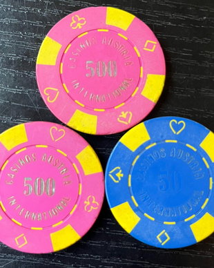 Lot 3 Jetoane Cazino Vintage Casino Bucharest (Casinos Austria International) Anii 90