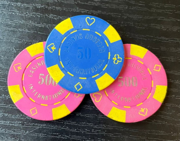 Lot 3 Jetoane Cazino Vintage Casino Bucharest (Casinos Austria International) Anii 90
