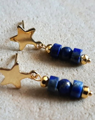Cercei handmade cu lapis lazuli