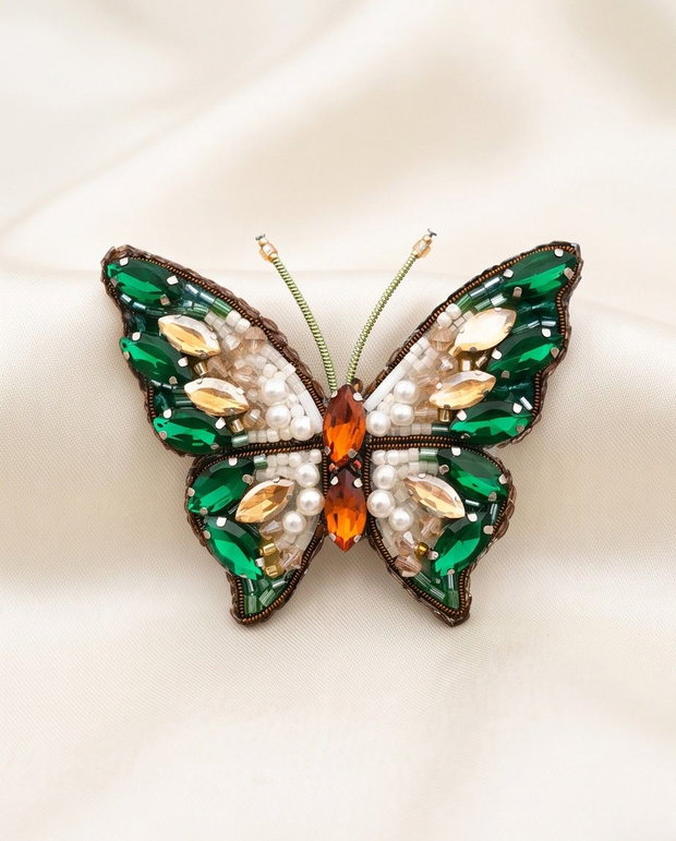 Broșa fluture - Papillon Émeraude