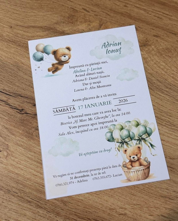 Invitații botez