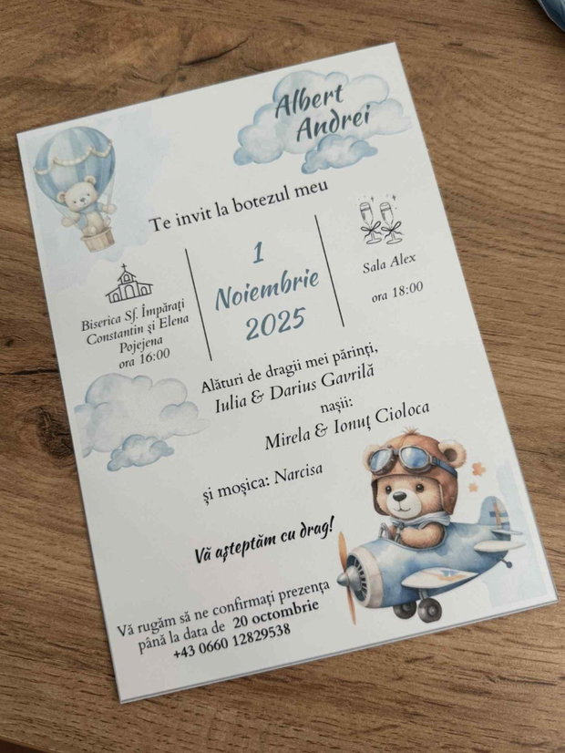 Invitații botez