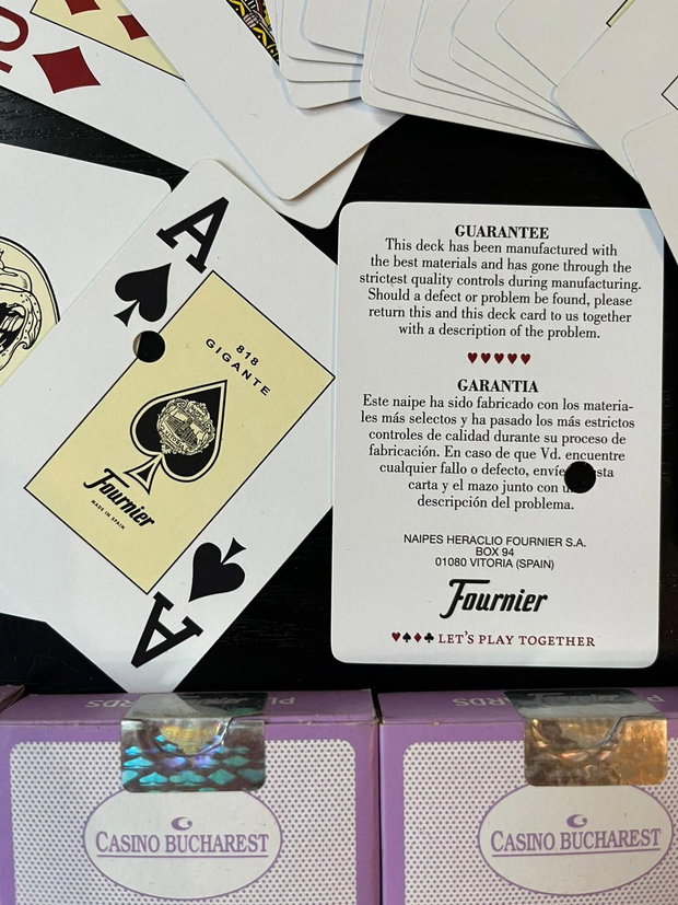 Cărți de Joc Profesionale Fournier Ediție de Colecție Casino Bucharest Anii '90