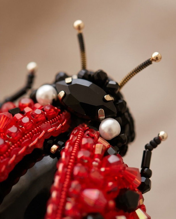 Broșă gărgăriță 3D - Coccinelle Rubis